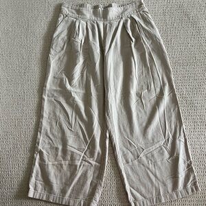 Abercrombie & Fitch Neutral Beige Linen-Blend Pants